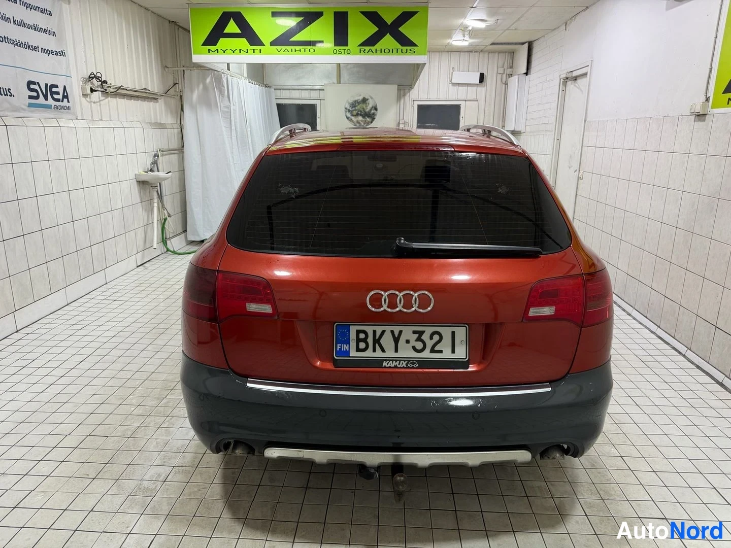 Red Audi A6 allroad quattro 2008, rear, photo 10