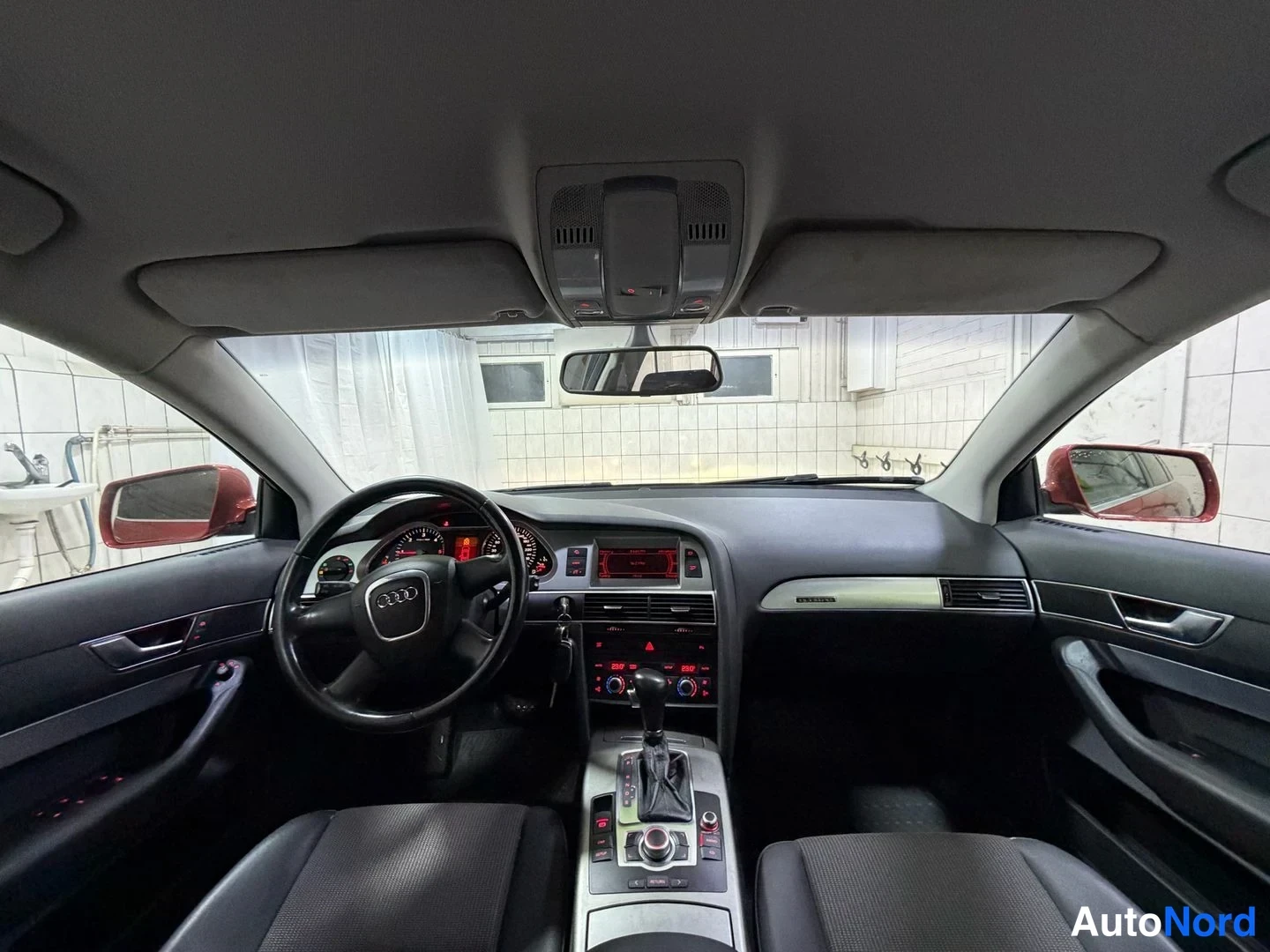 Red Audi A6 allroad quattro 2008, cockpit, photo 12