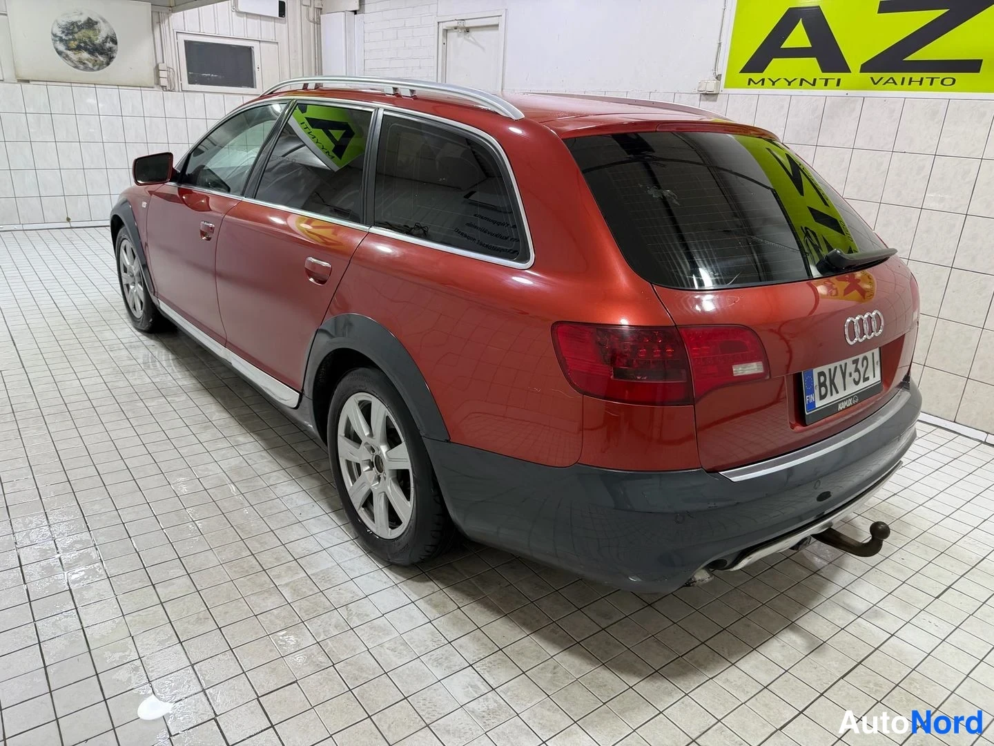 Red Audi A6 allroad quattro 2008, rear three-quarter, photo 9