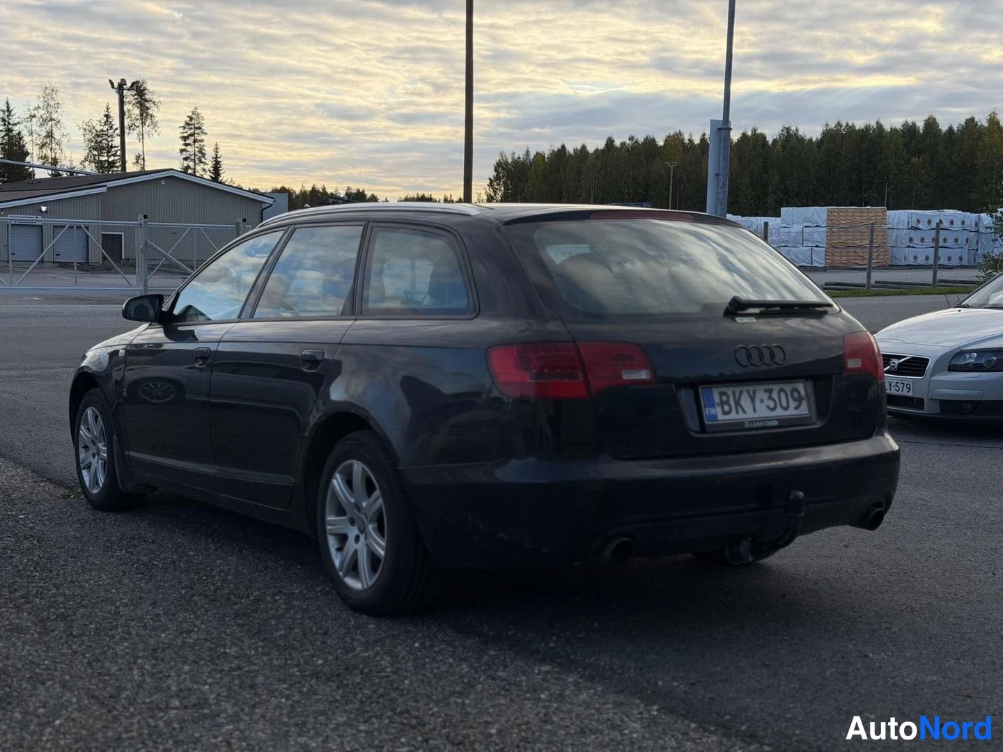 Black Audi A6 2007, rear three-quarter, photo 3