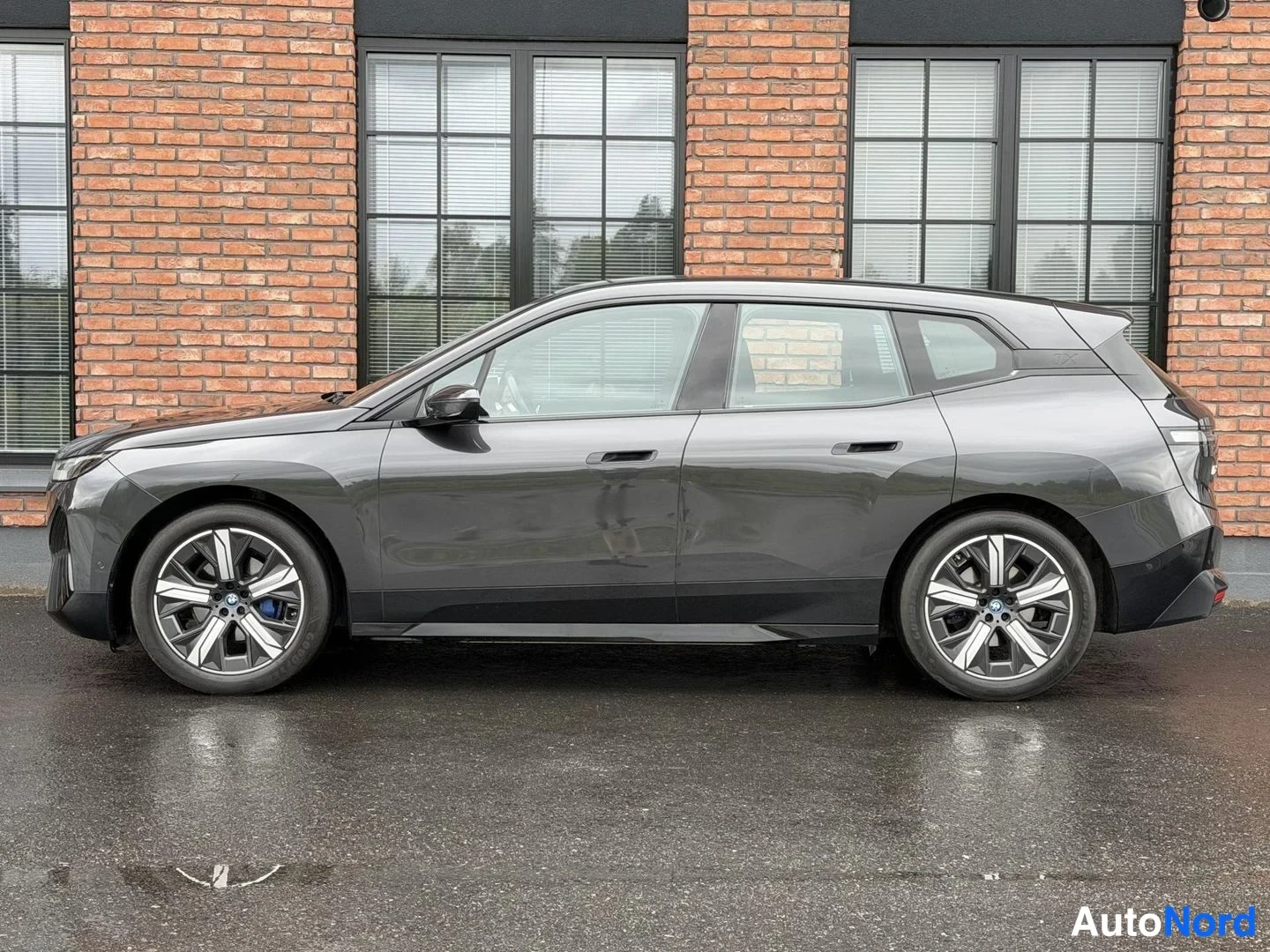 Grey BMW iX xDrive50 2023, side, photo 6