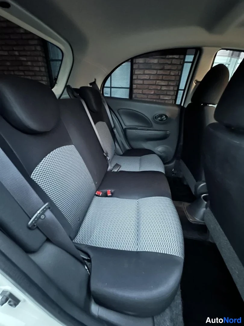 White Nissan Micra 2015, rear seats, photo 19