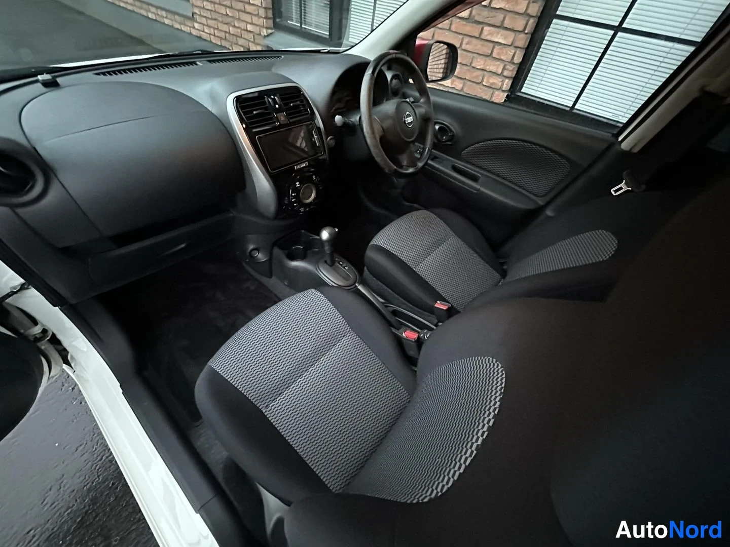 White Nissan Micra 2015, cockpit, photo 13
