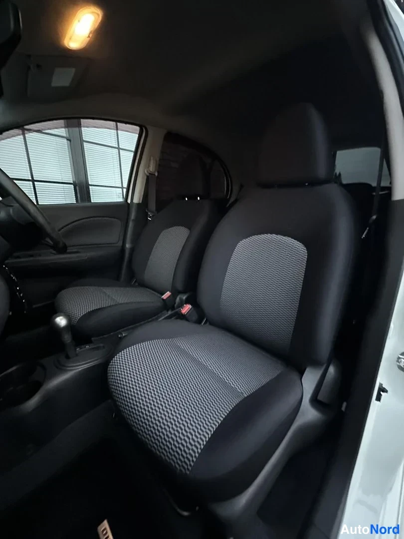 White Nissan Micra 2015, front seats, photo 17
