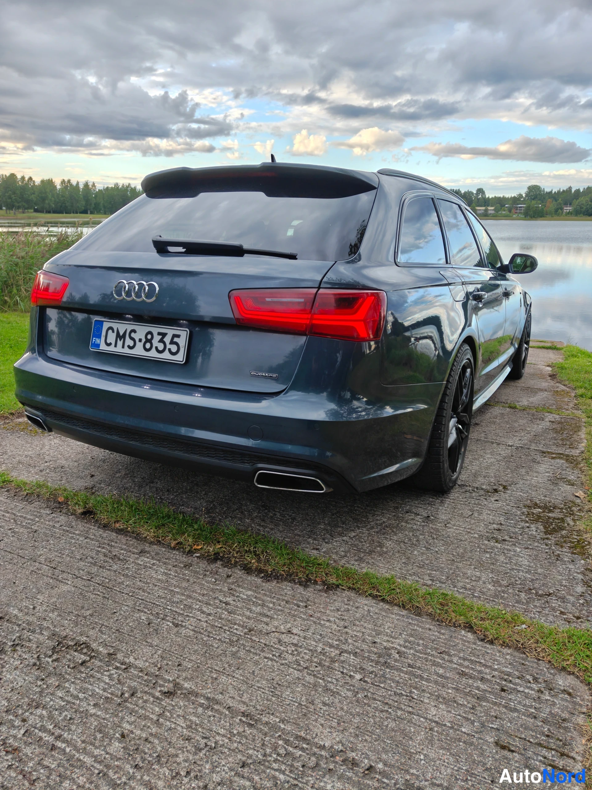 Harmaa Audi A6 2015, takaa, kuva 7