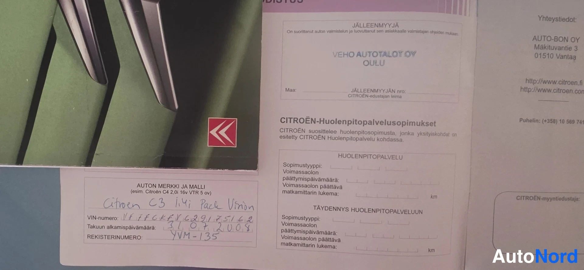 Blue Citroen C3 2008, document, photo 20
