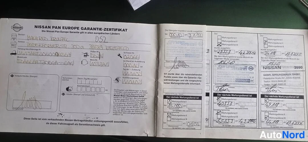 Green Nissan X-Trail 2002, document, photo 17