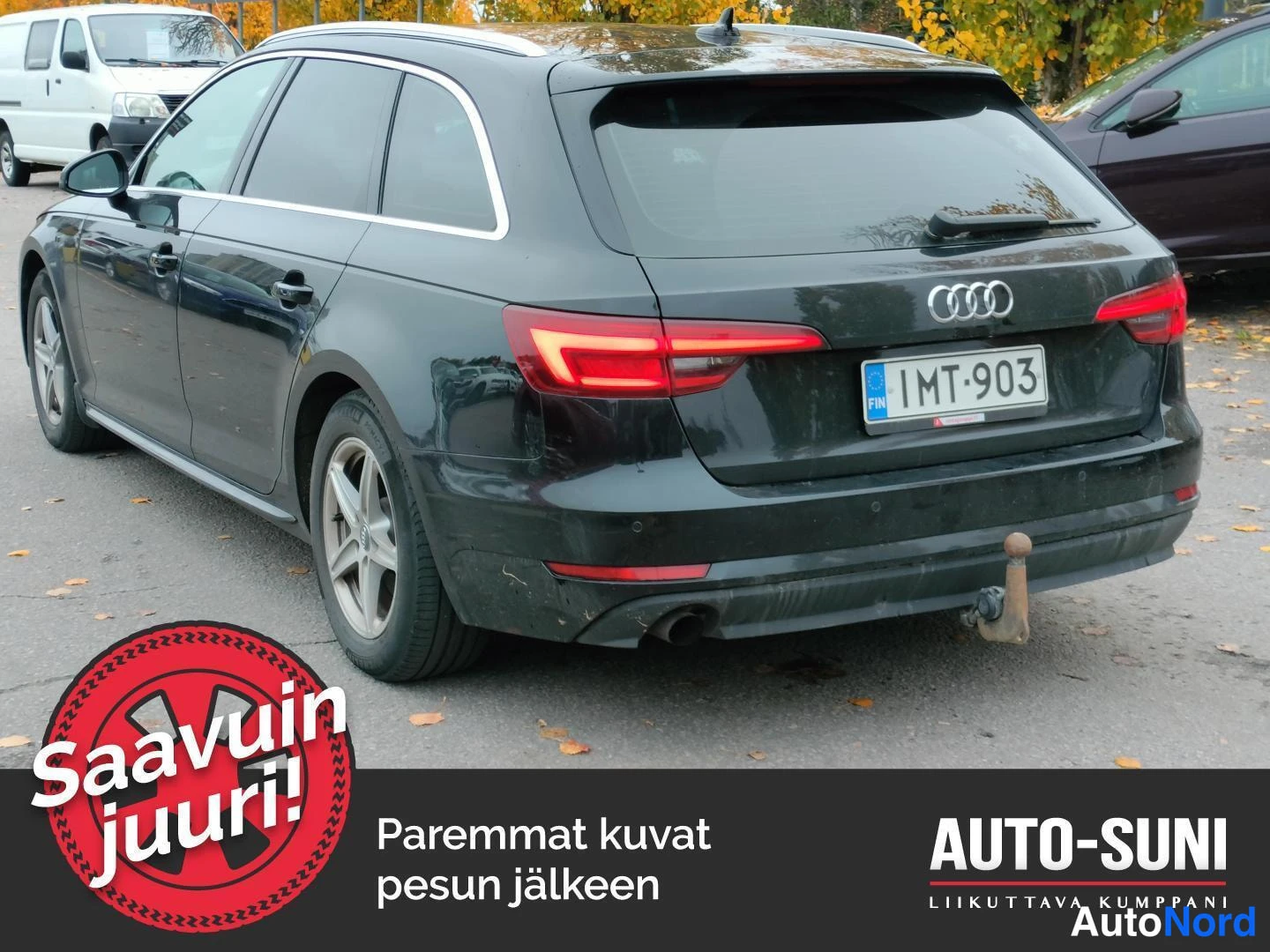 Harmaa Audi A4 2018, takaviisto, kuva 3