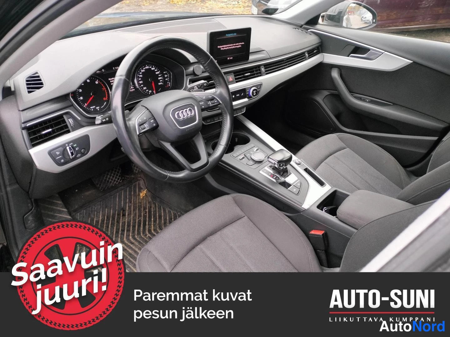 Harmaa Audi A4 2018, ohjaamo, kuva 5
