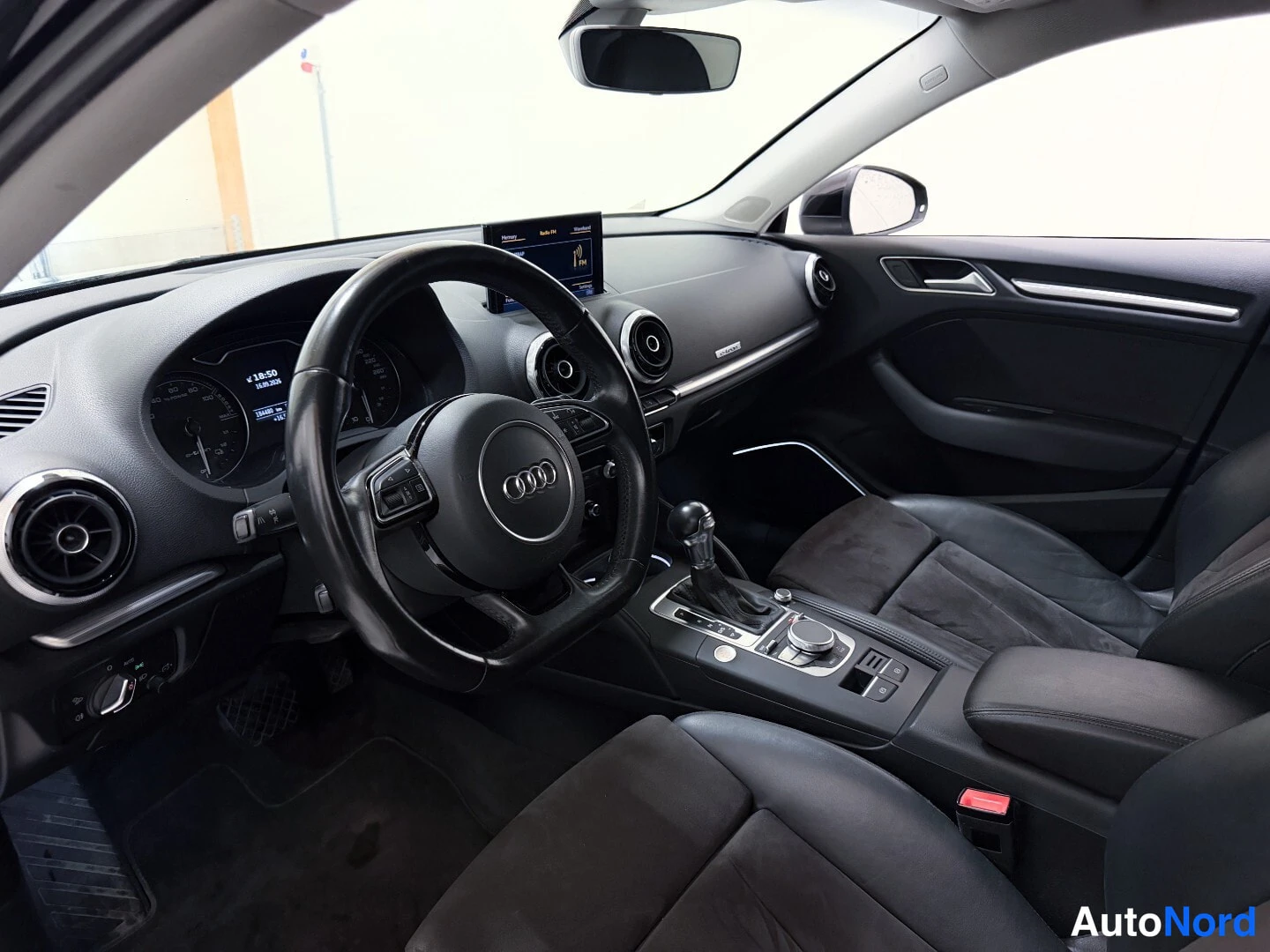 Black Audi A3 2016, cockpit, photo 7