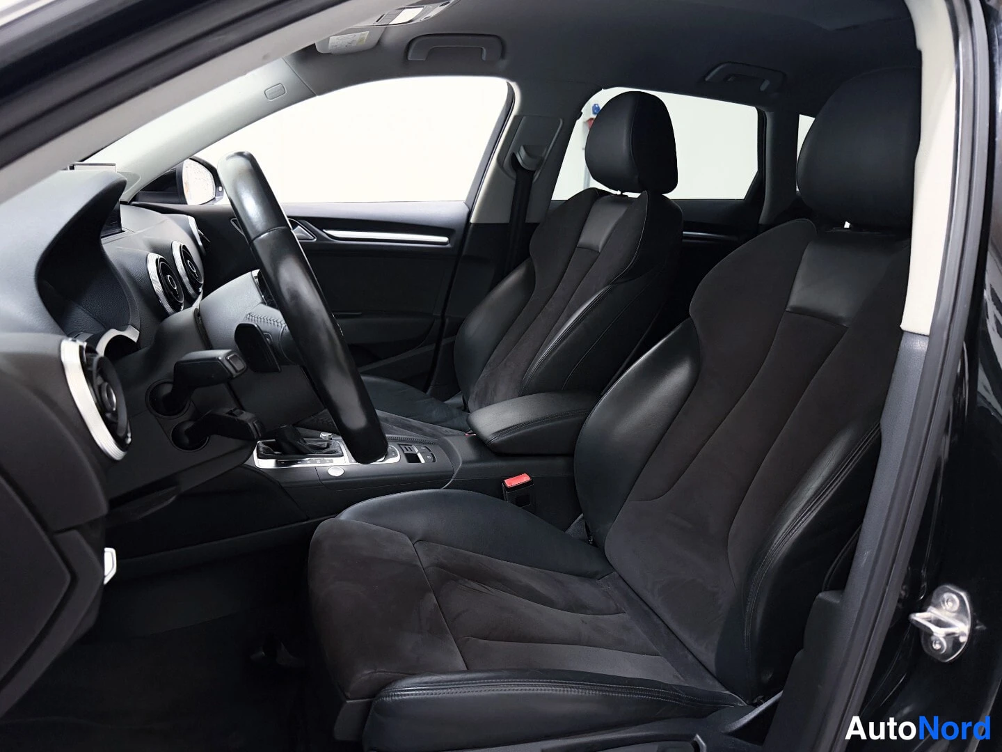 Black Audi A3 2016, front seats, photo 9