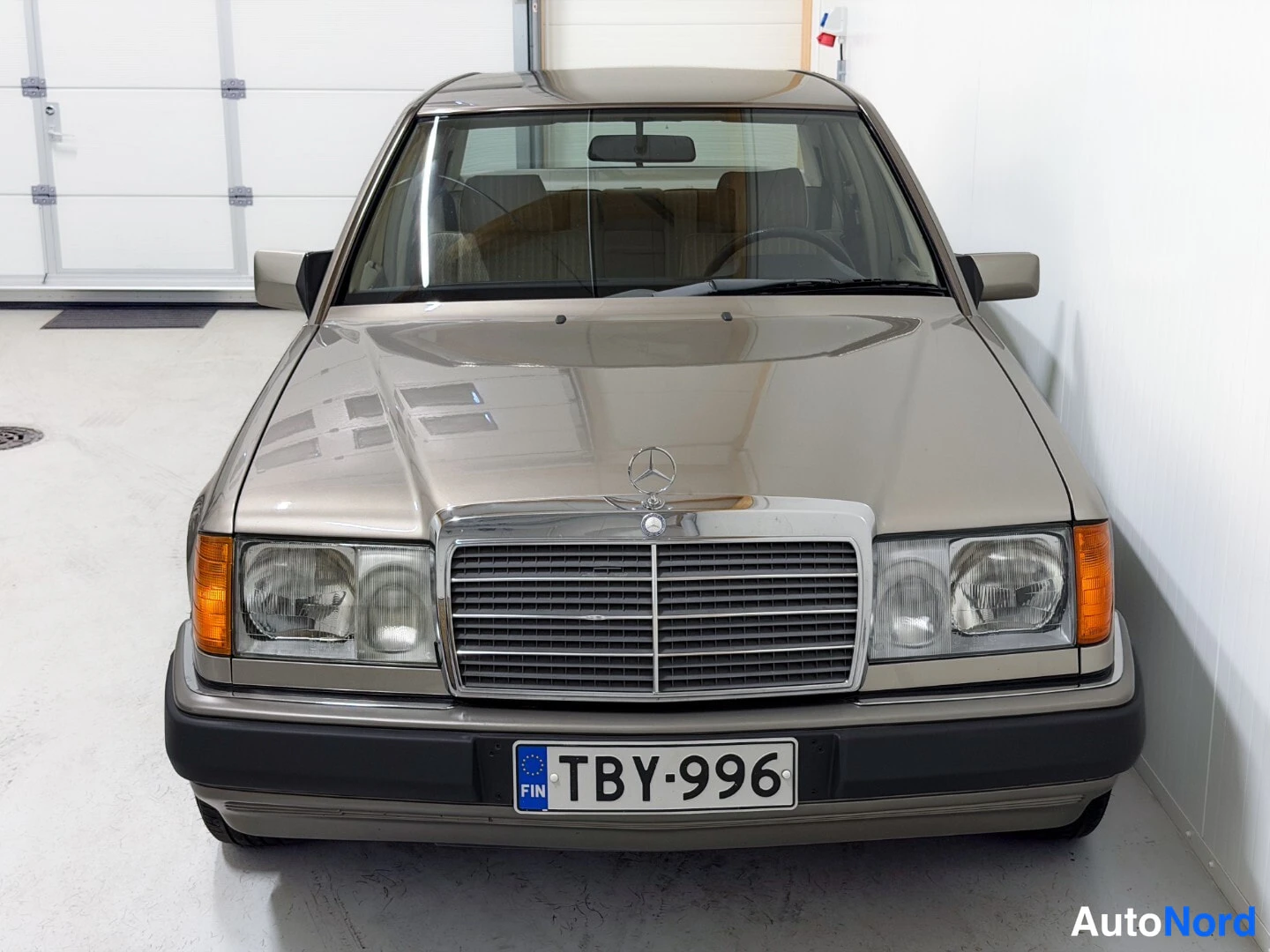 Beige Mercedes-Benz 230 1990, front, photo 3