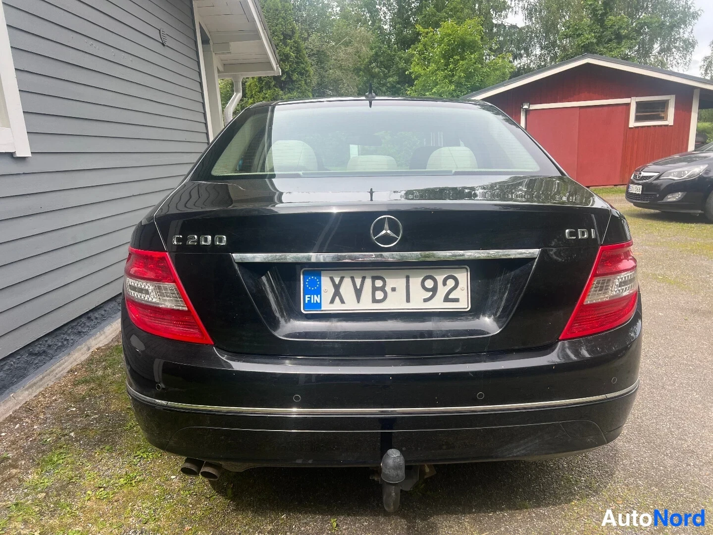 Black Mercedes-Benz C 200 CDI 2010, rear, photo 5