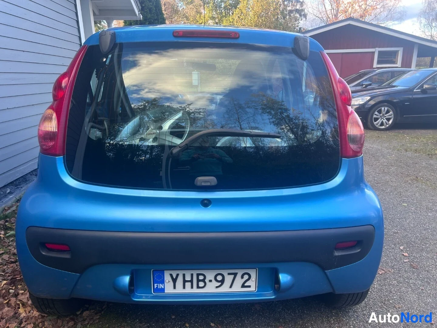Blue Peugeot 107 2008, rear, photo 5