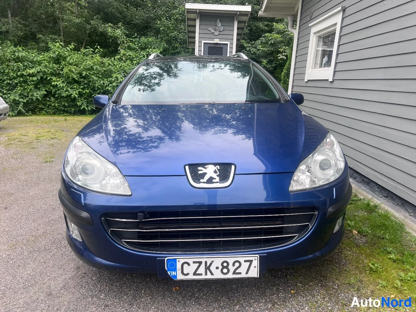 Blue Peugeot 407 2006, front, photo 2