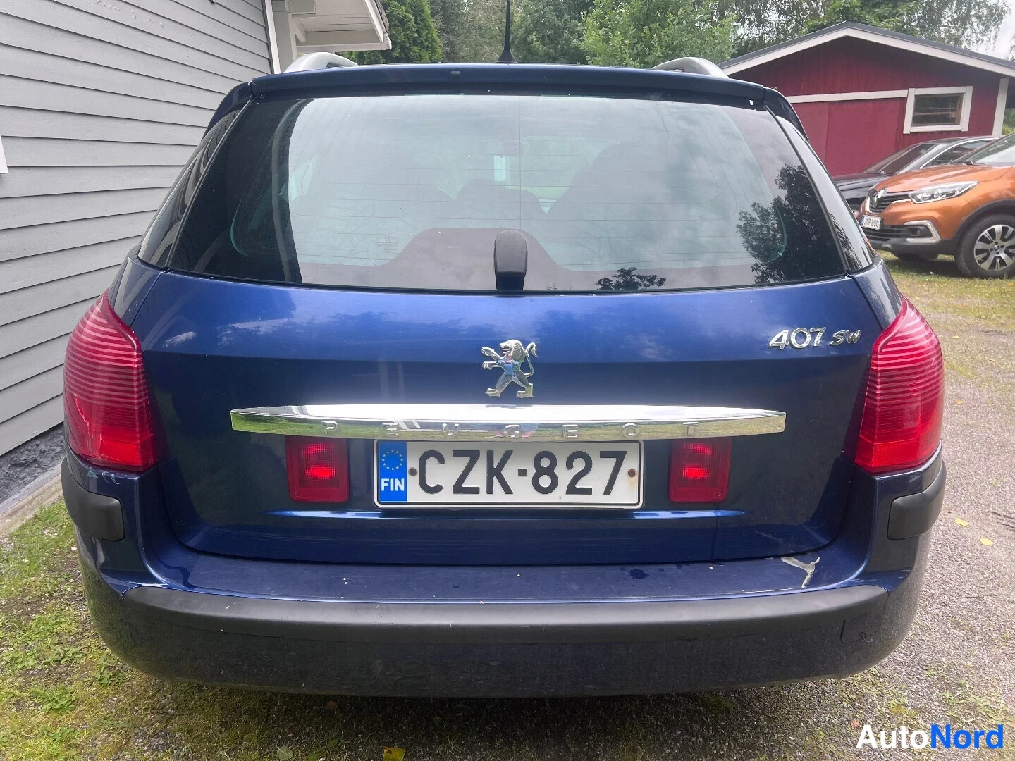 Blue Peugeot 407 2006, rear, photo 4