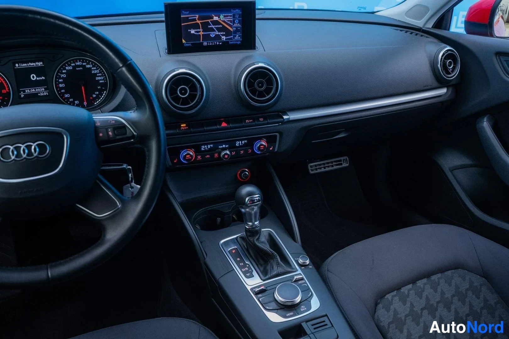 Red Audi A3 2013, cockpit, photo 8