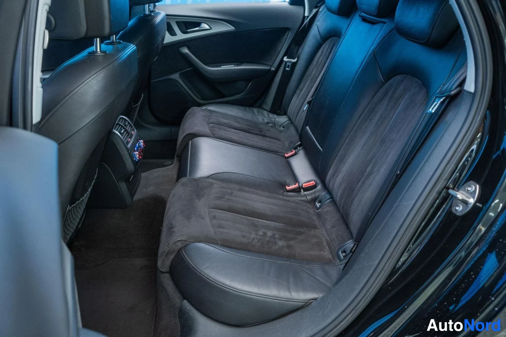 Black Audi A6 2015, rear seats, photo 11