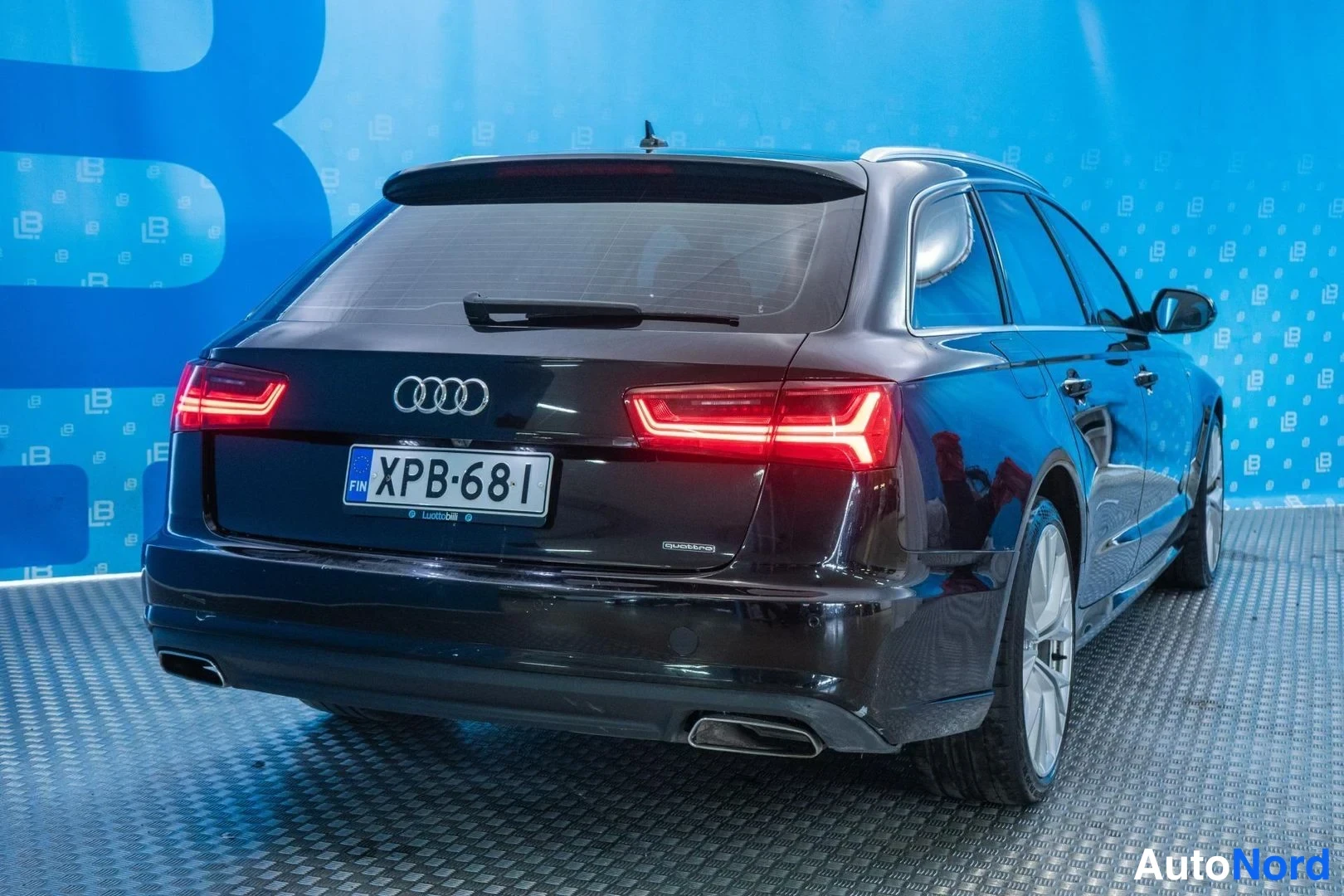 Black Audi A6 2015, rear three-quarter, photo 6