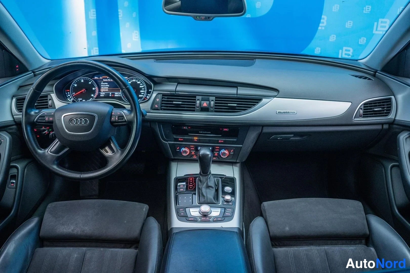 Black Audi A6 2015, cockpit, photo 8