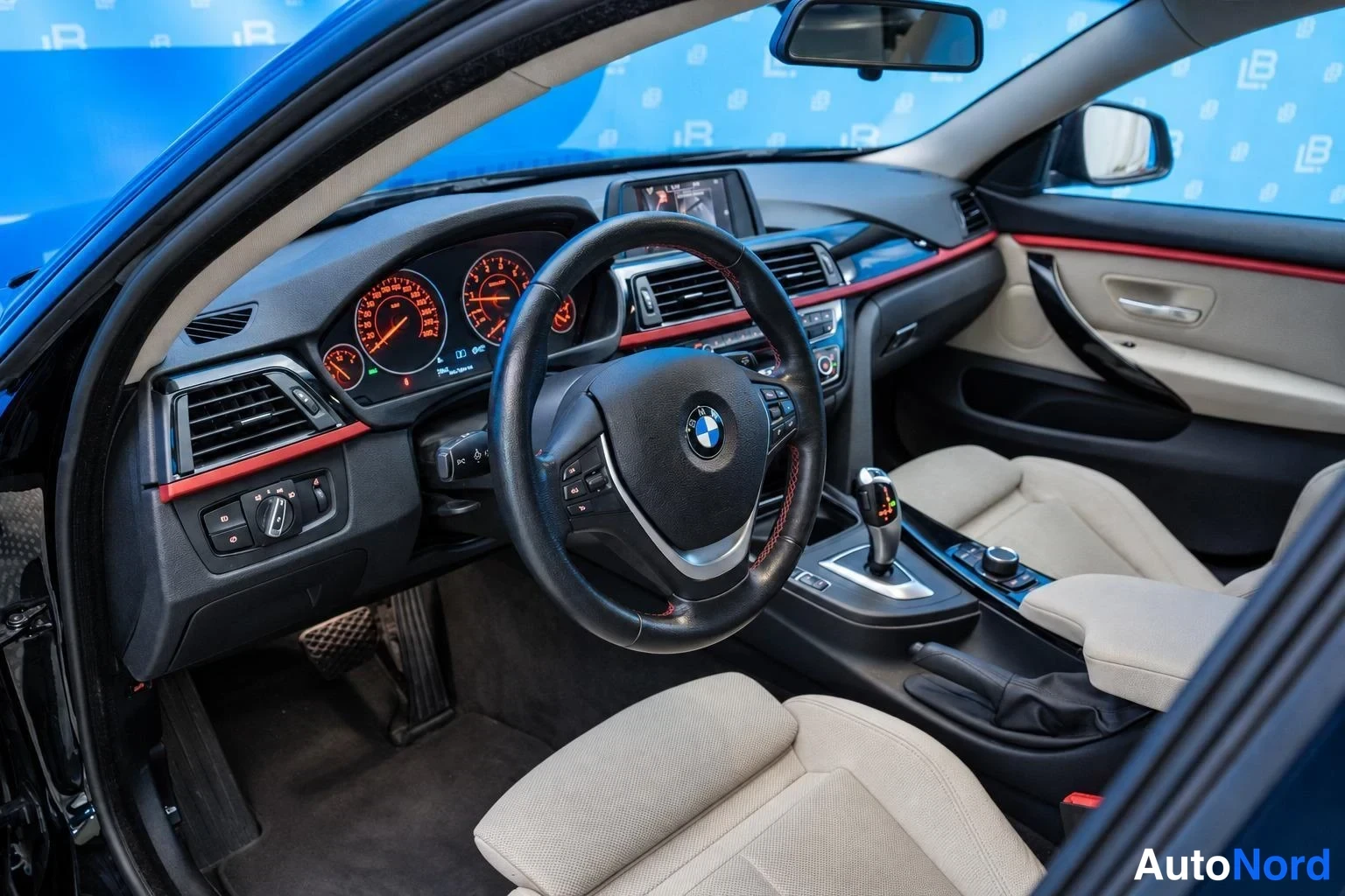 Black BMW 420i xDrive 2016, cockpit, photo 7