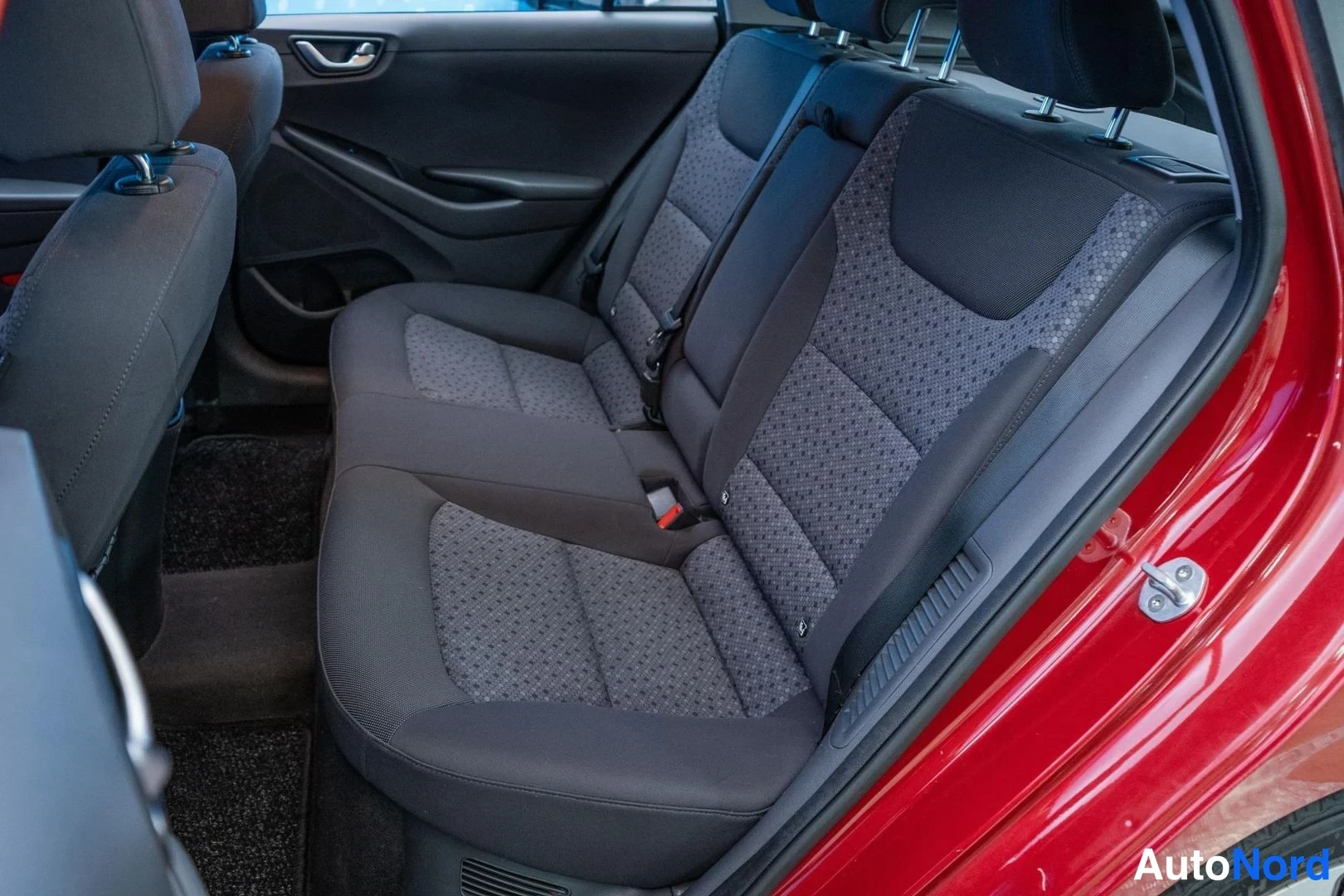 Red Hyundai Ioniq 2018, rear seats, photo 11