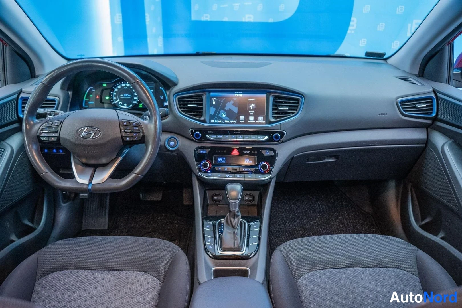 Red Hyundai Ioniq 2018, cockpit, photo 7