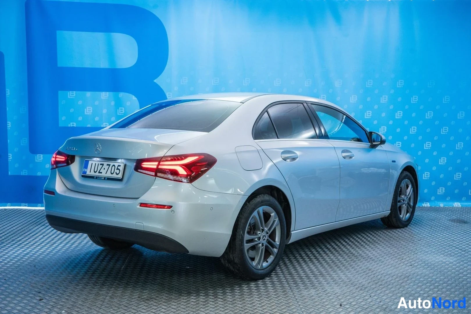 Grey Mercedes-Benz A 250 e 2020, rear three-quarter, photo 4