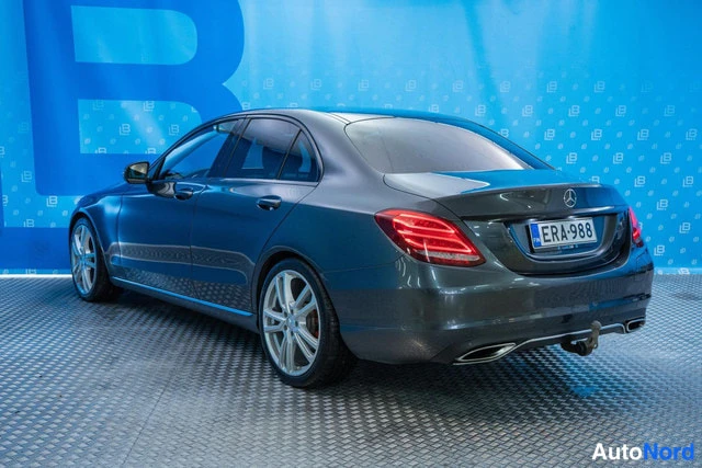 Grey Mercedes-Benz C 350 e 2016, rear three-quarter, photo 5