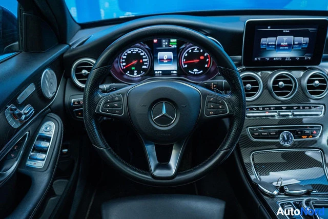 Grey Mercedes-Benz C 350 e 2016, cockpit, photo 9
