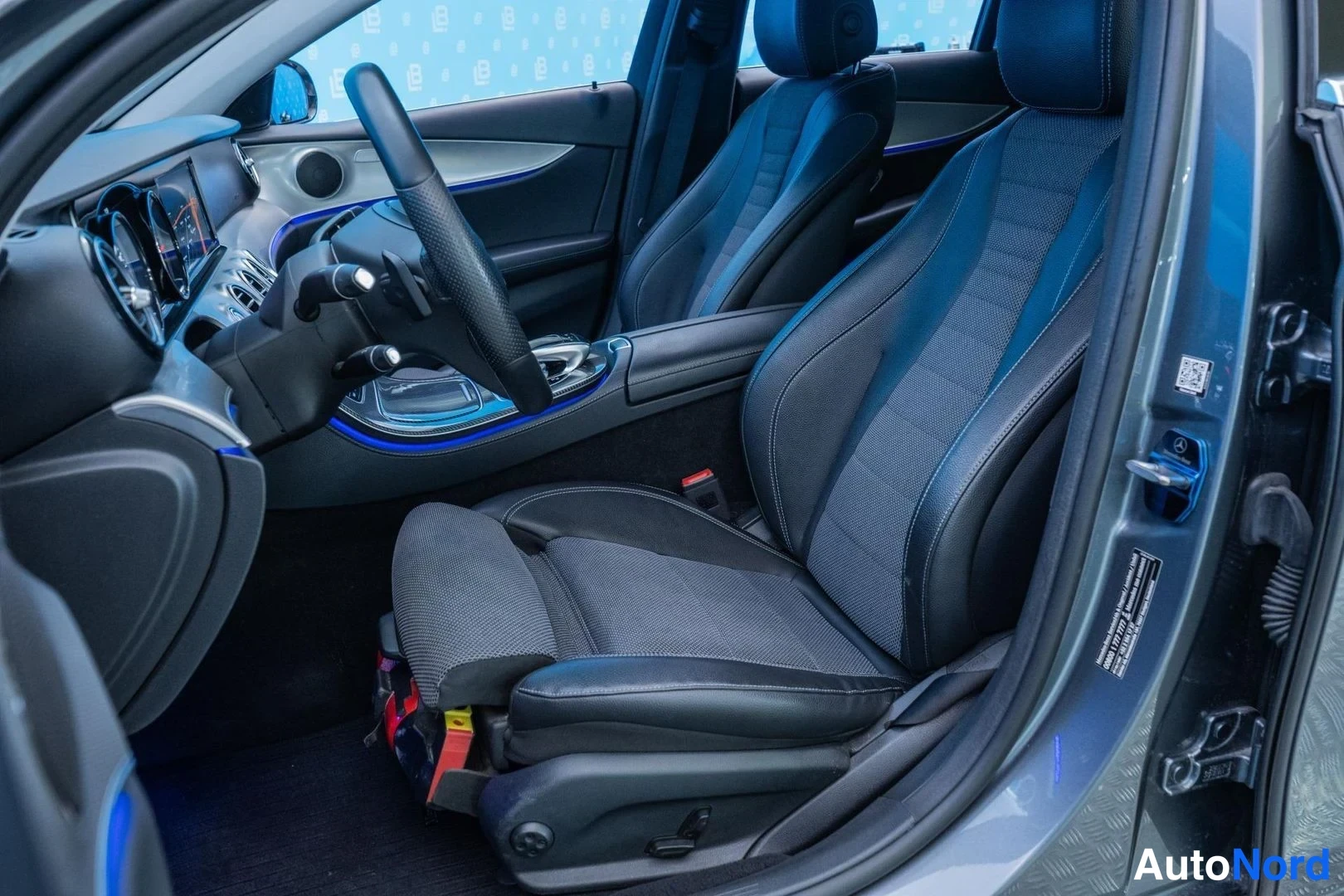 Grey Mercedes-Benz E 350 e 2017, front seats, photo 10