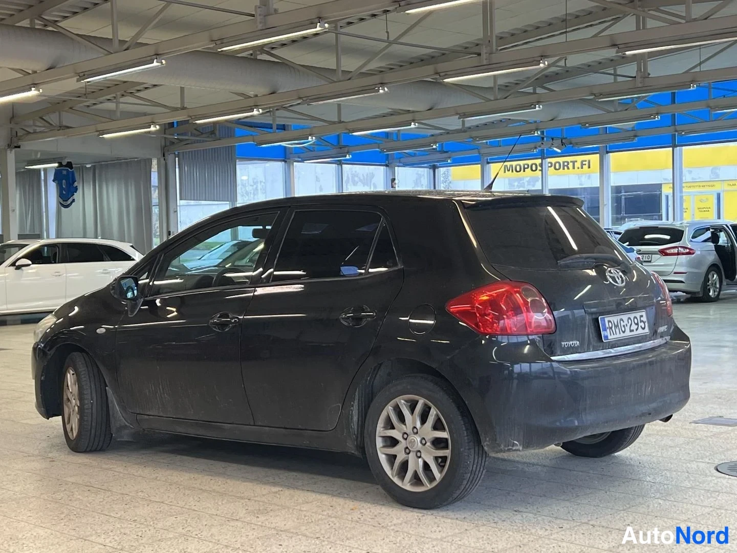 Black Toyota Auris 2007, rear three-quarter, photo 2