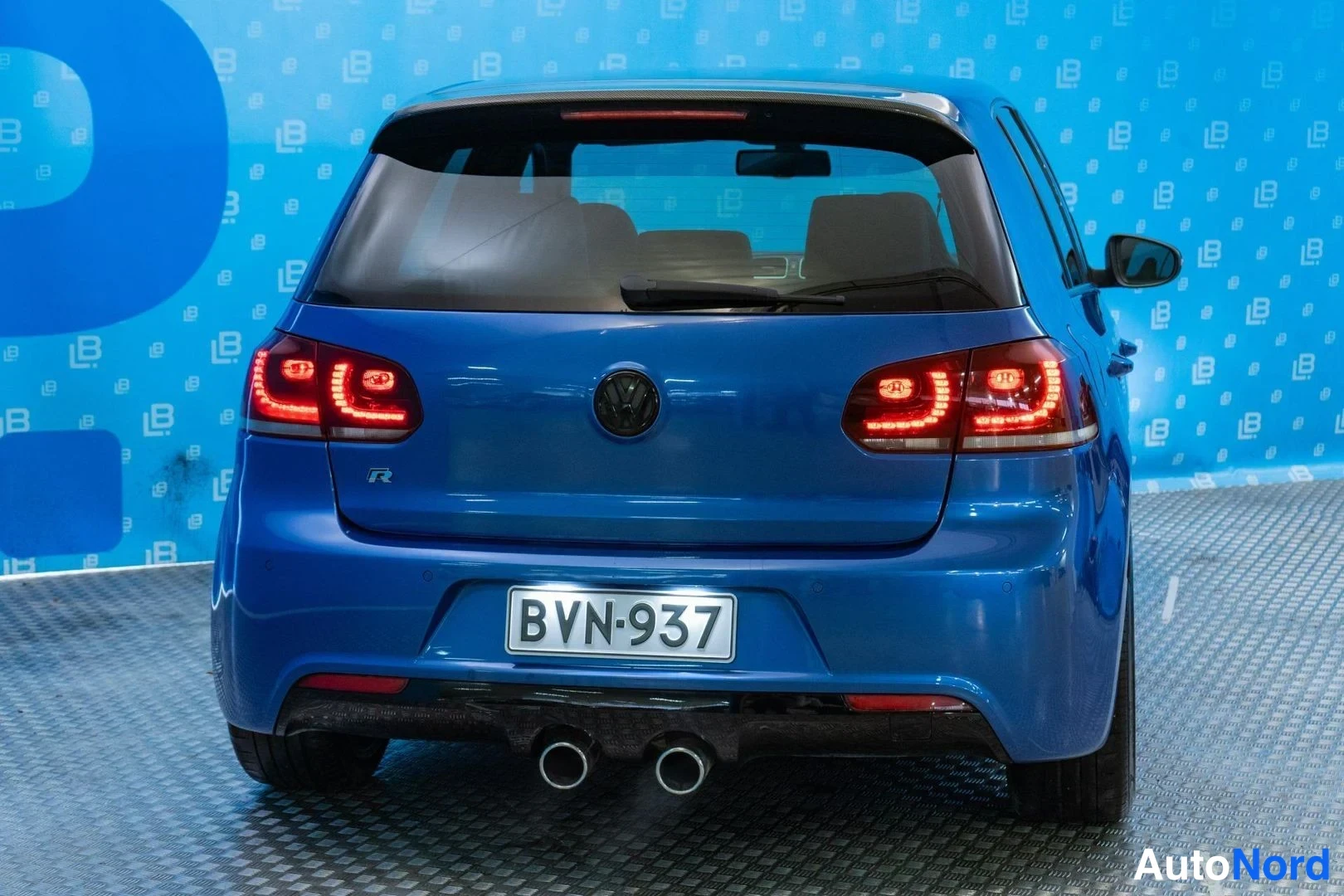 Blue Volkswagen Golf R 2010, rear, photo 6
