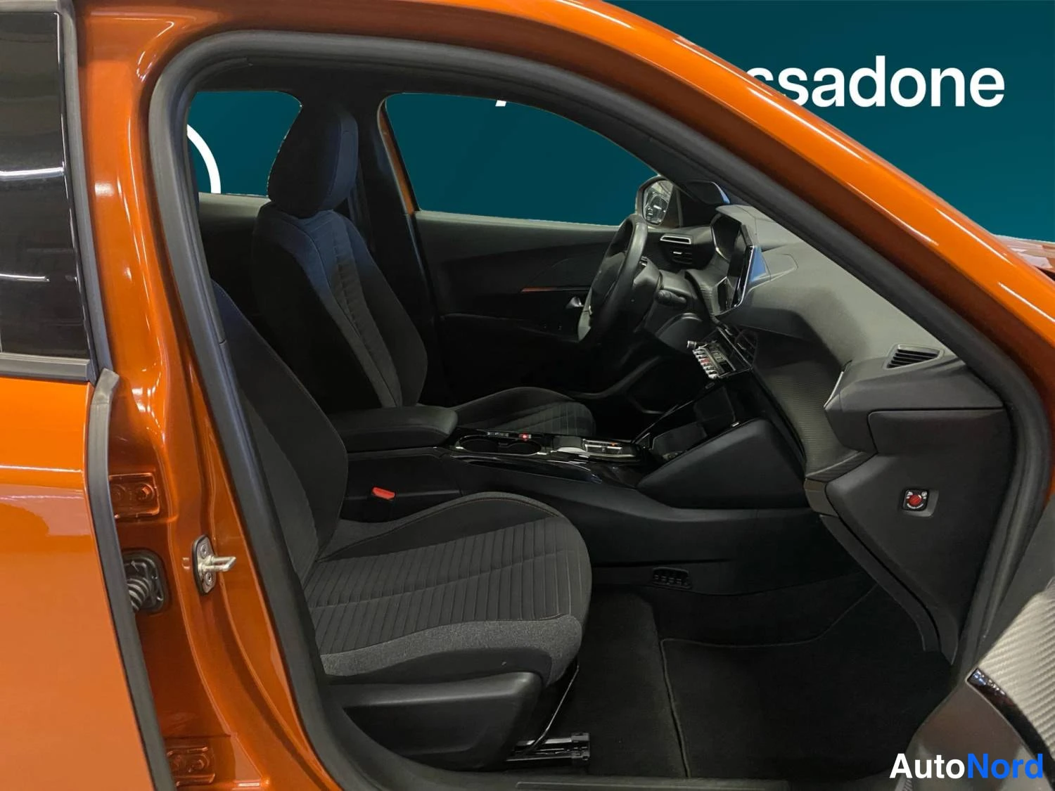 Orange Peugeot E-2008 2023, front seats, photo 11