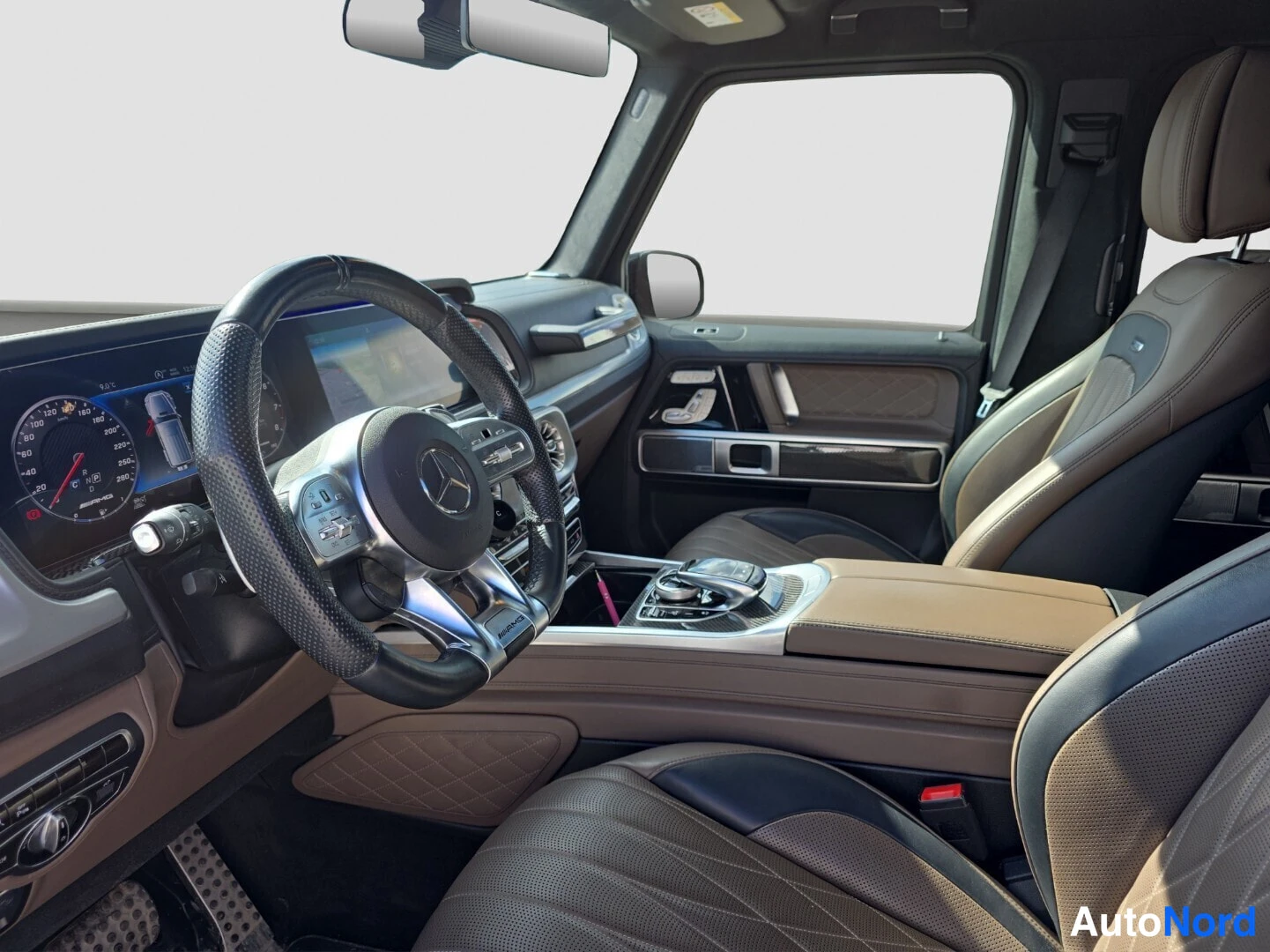 Grey Mercedes-Benz G 63 2020, cockpit, photo 8