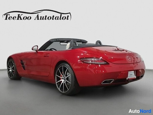 Red Mercedes-Benz SLS AMG 2013, rear three-quarter, photo 10