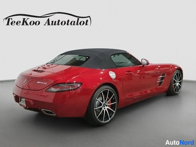 Red Mercedes-Benz SLS AMG 2013, rear three-quarter, photo 11
