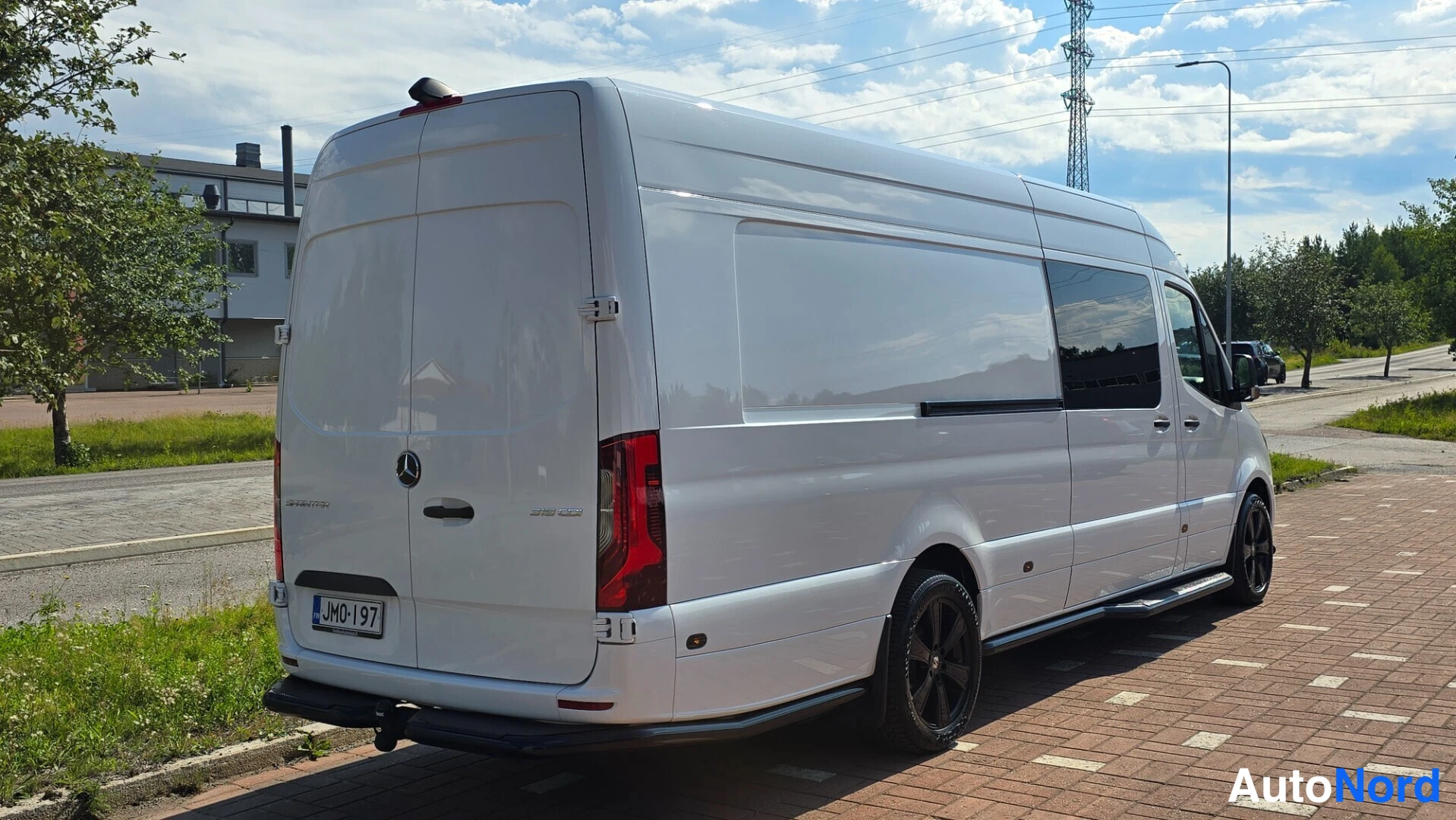 White Mercedes-Benz Sprinter 319 CDI 2023, rear three-quarter, photo 12