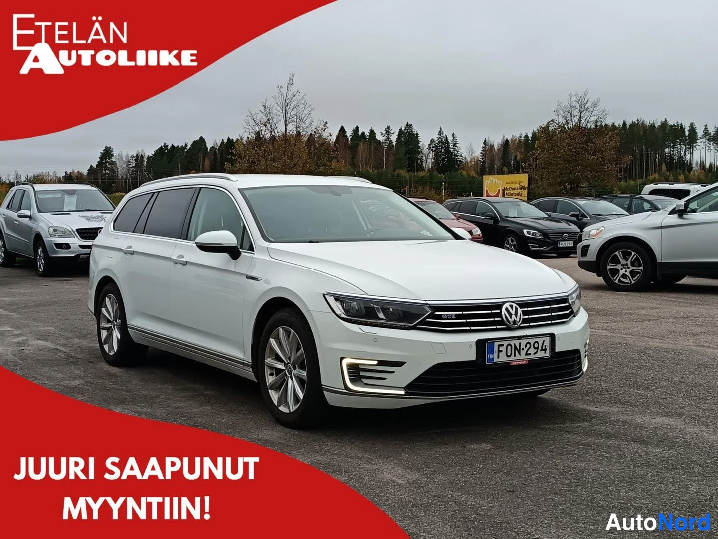 Valkoinen Volkswagen Passat 2017, etuviisto, keula oikealle, kuva 3