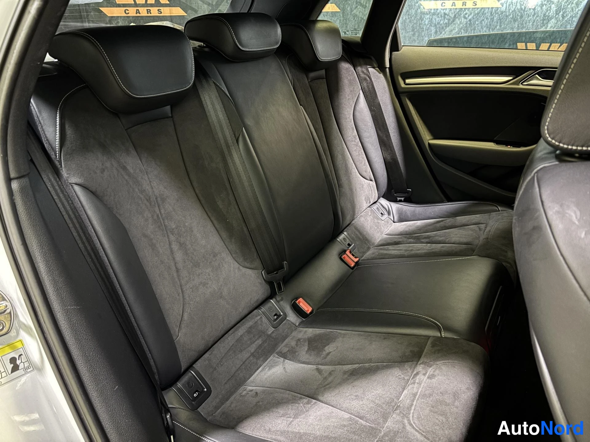 White Audi S3 2014, rear seats, photo 11