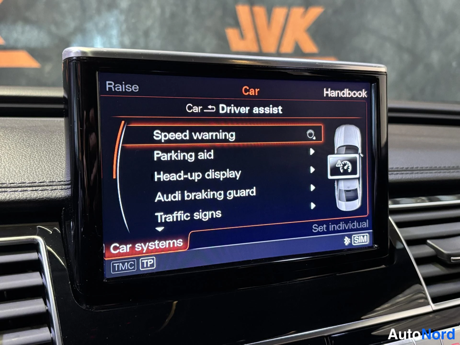 Black Audi A8 2015, detail, photo 26