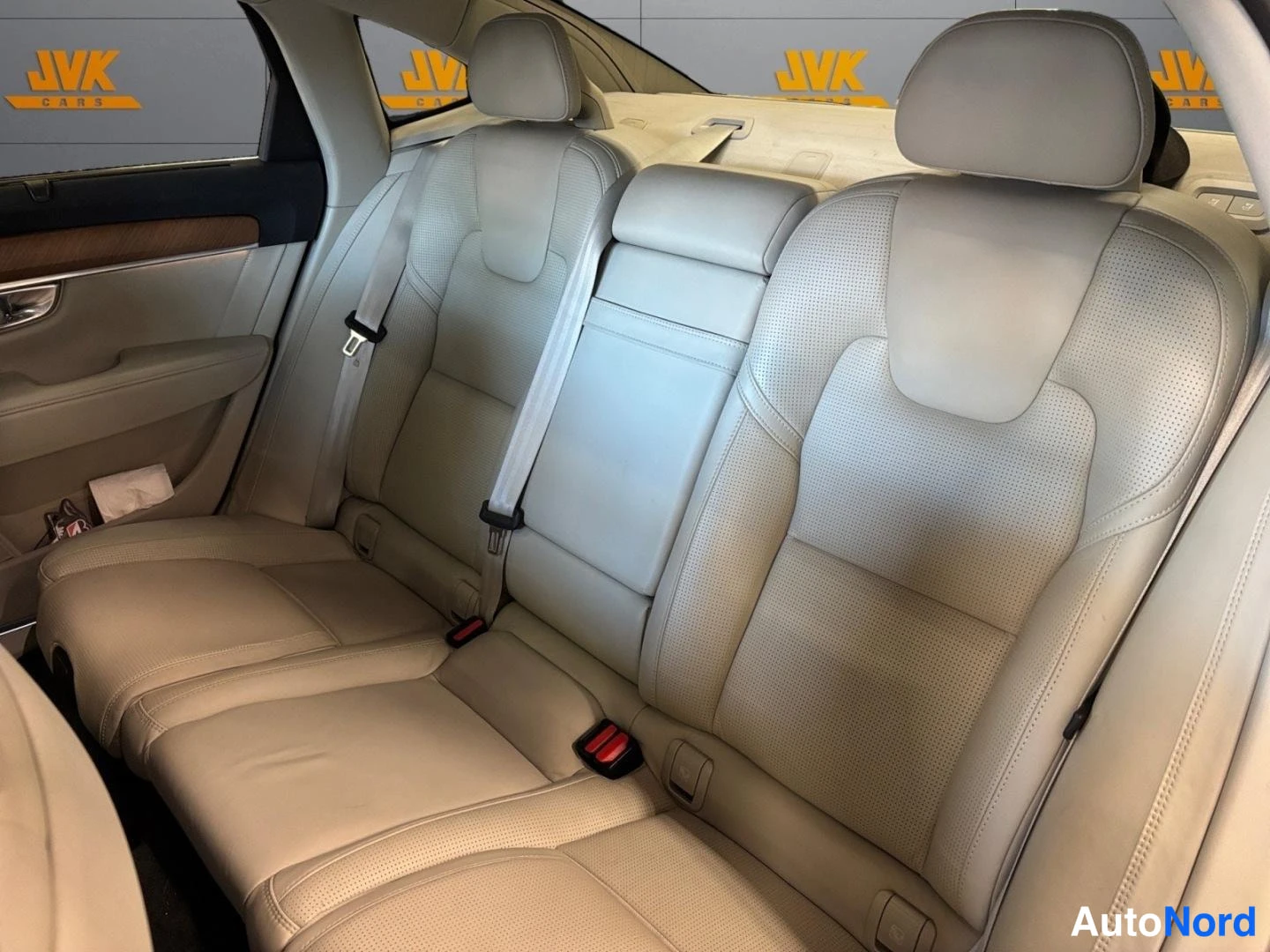 Black Volvo S90 2018, rear seats, photo 11