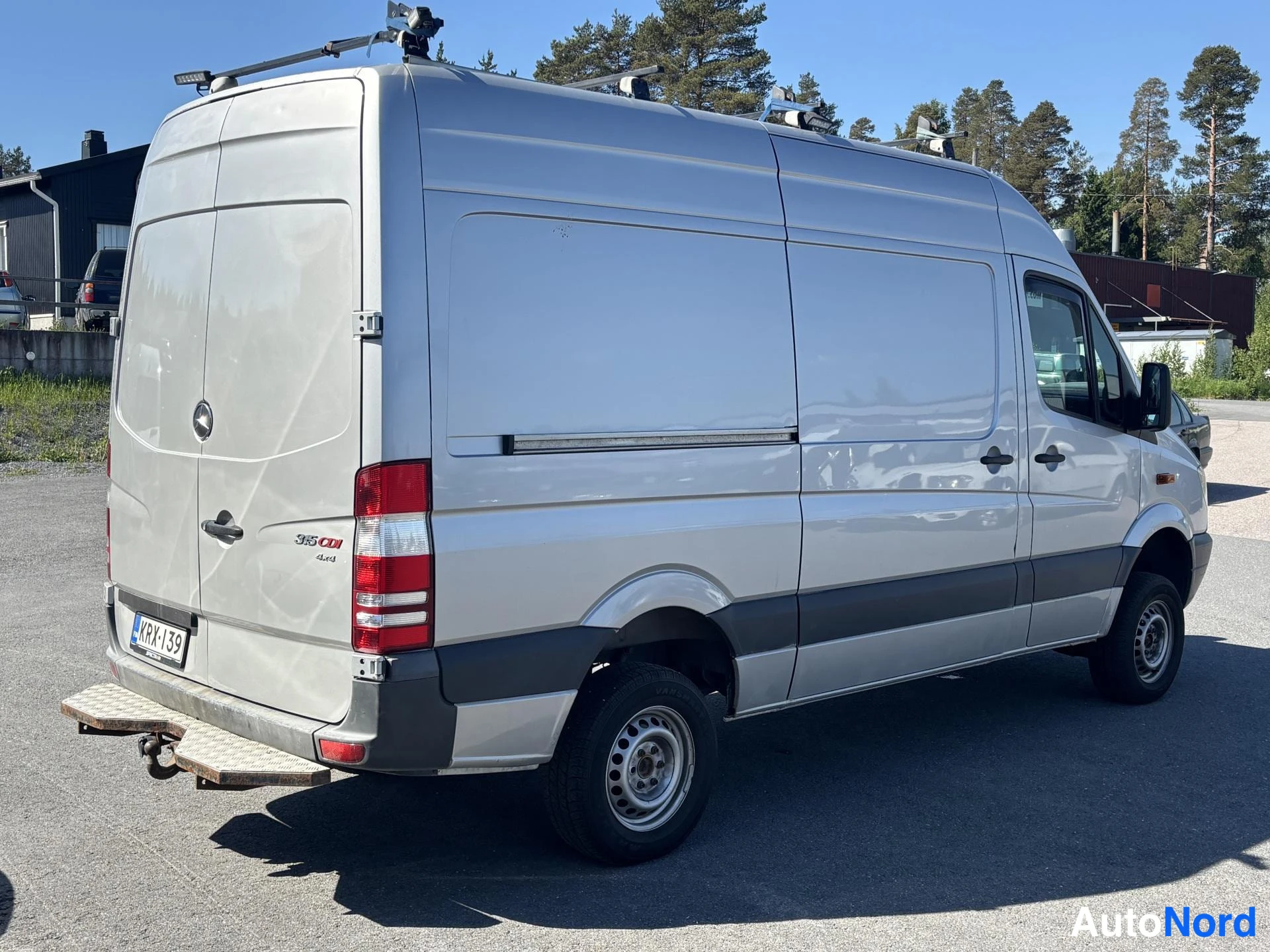 Grey Mercedes-Benz Sprinter 2009, rear three-quarter, photo 3
