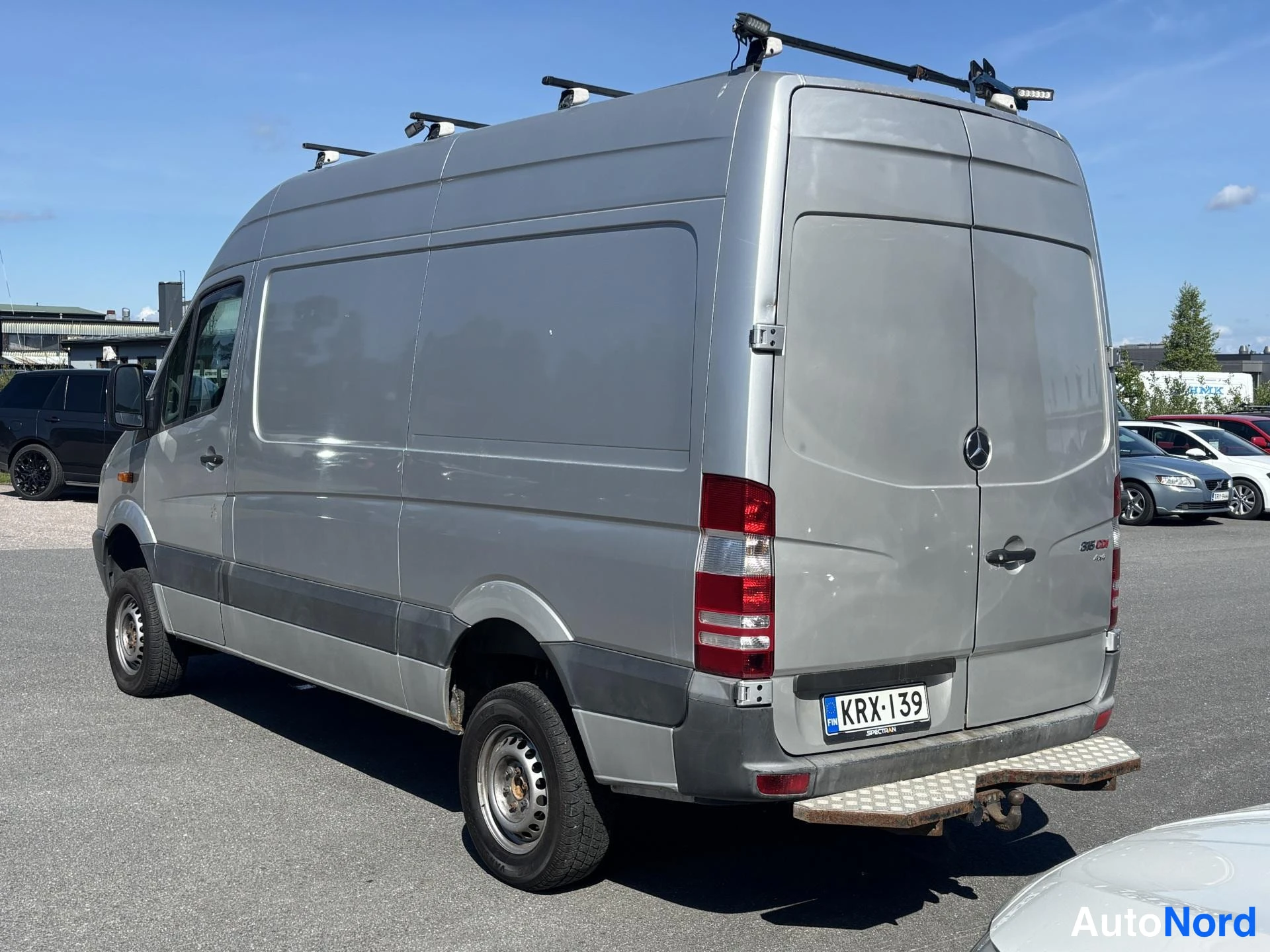 Grey Mercedes-Benz Sprinter 2009, rear three-quarter, photo 4