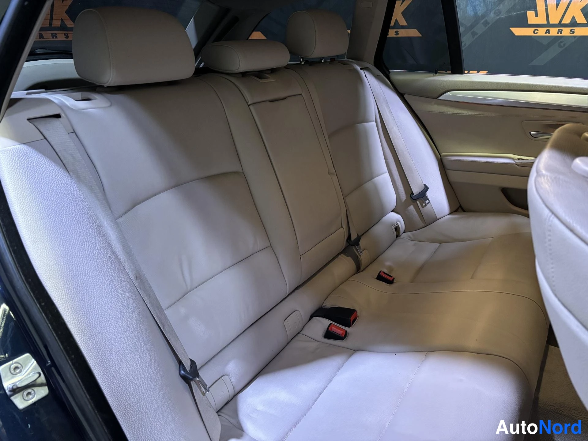 Blue BMW 530d 2011, rear seats, photo 11
