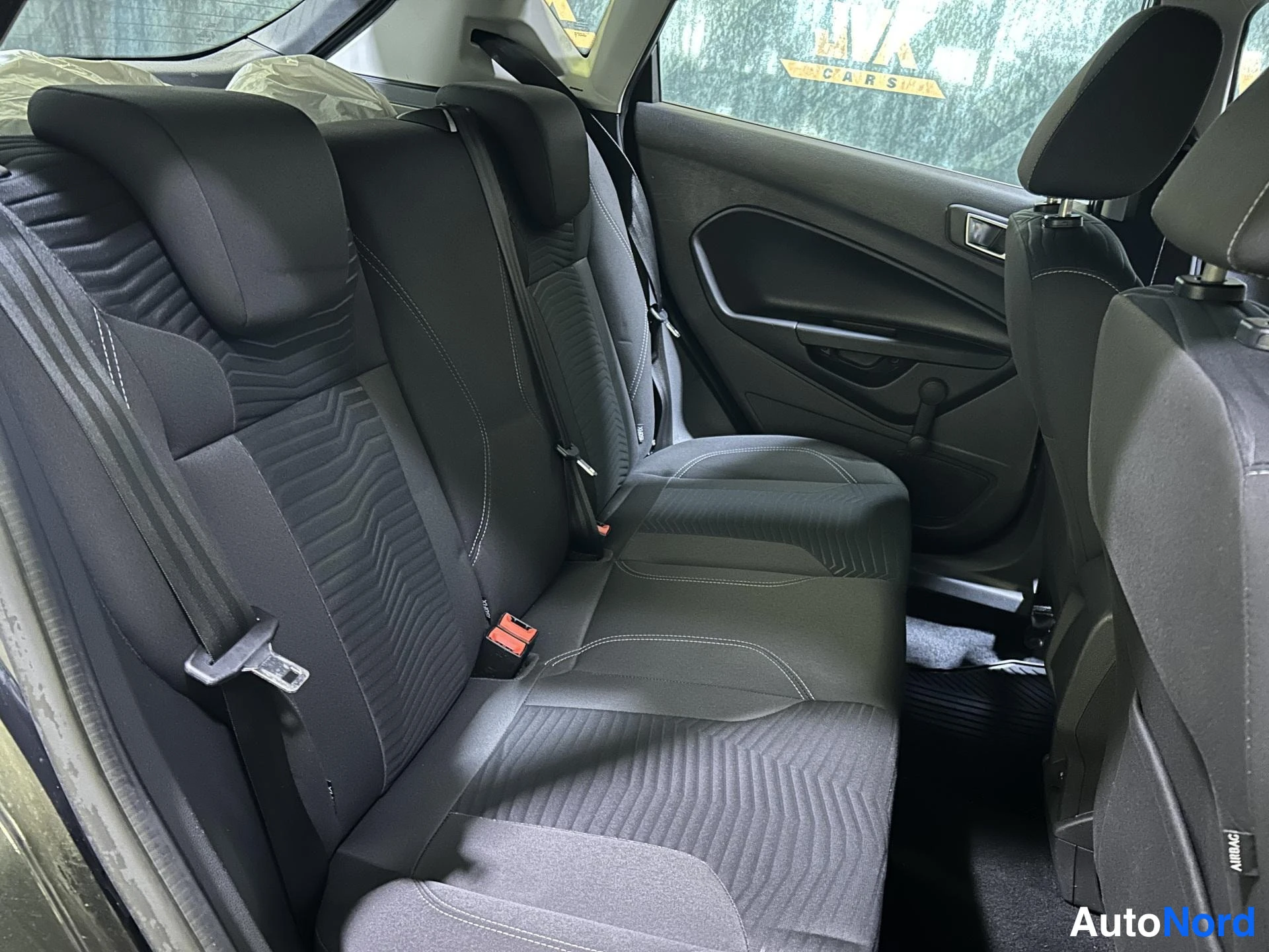 Black Ford Fiesta 2015, rear seats, photo 11