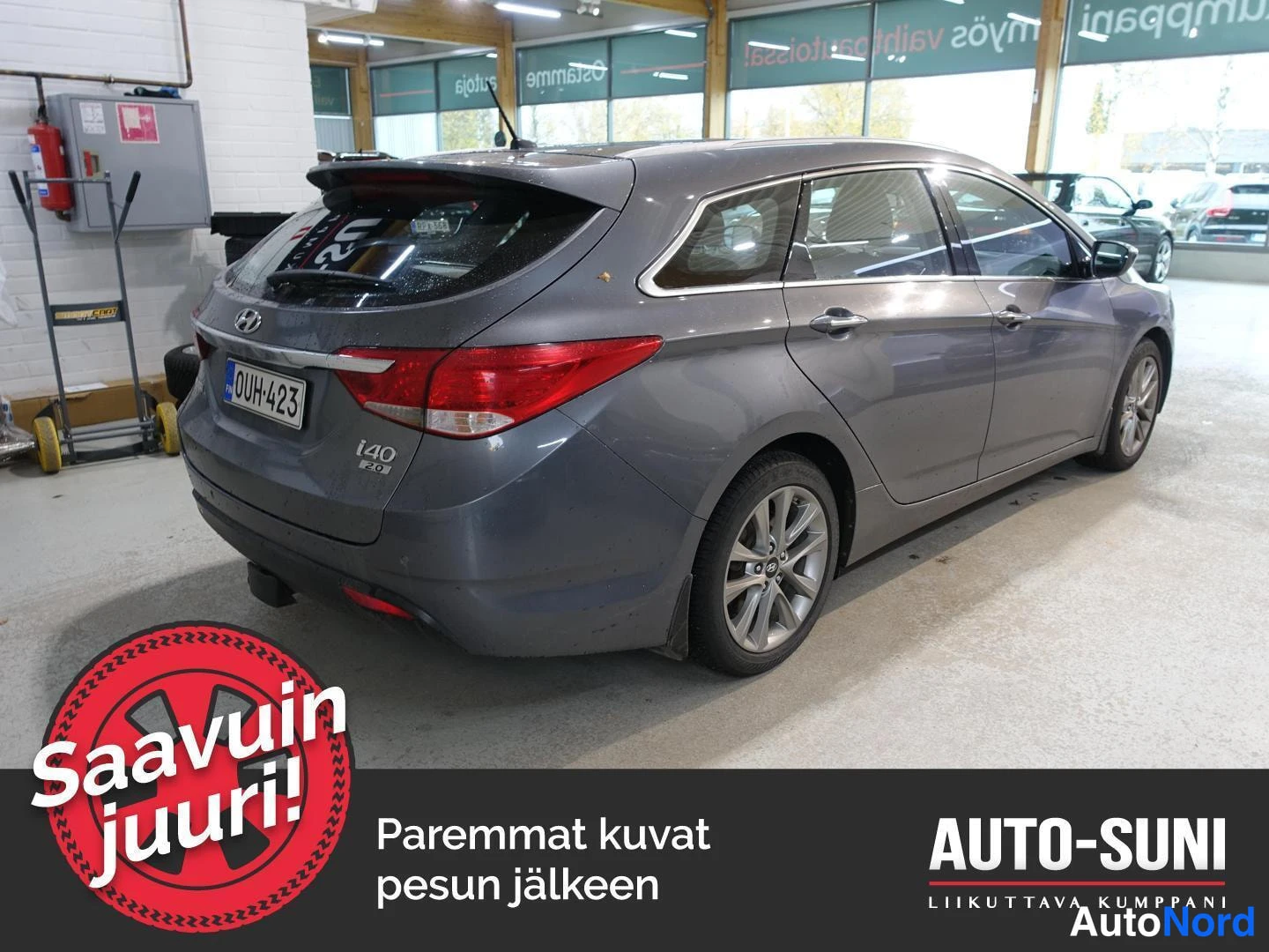Harmaa Hyundai i40 2015, takaviisto, kuva 4