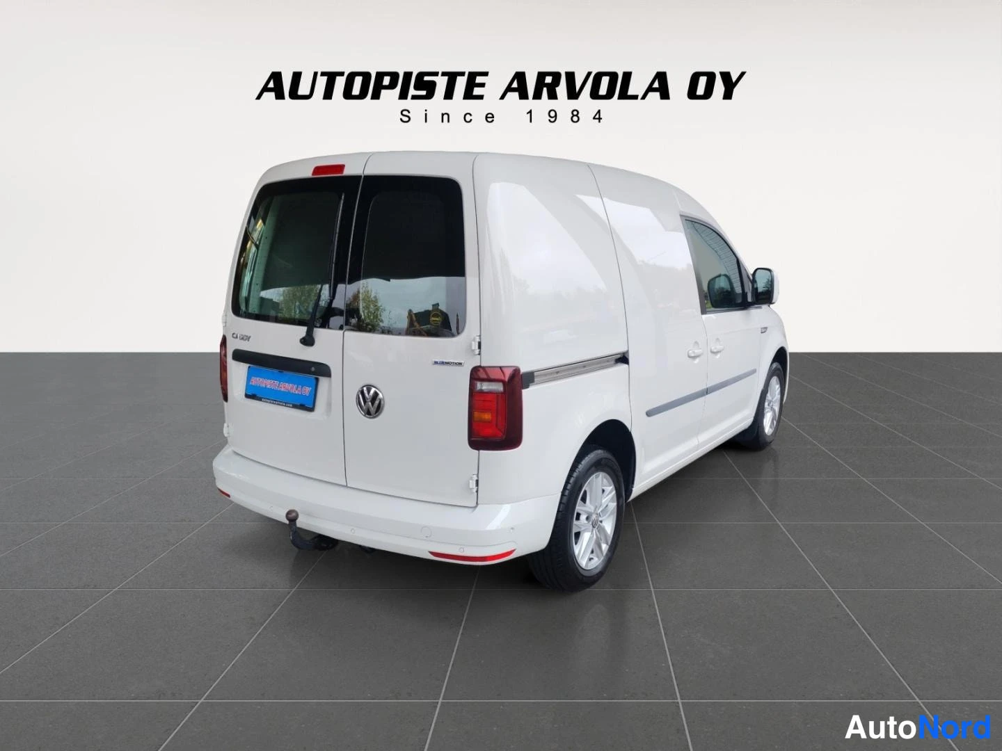 Valkoinen Volkswagen Caddy 2020, takaviisto, kuva 10