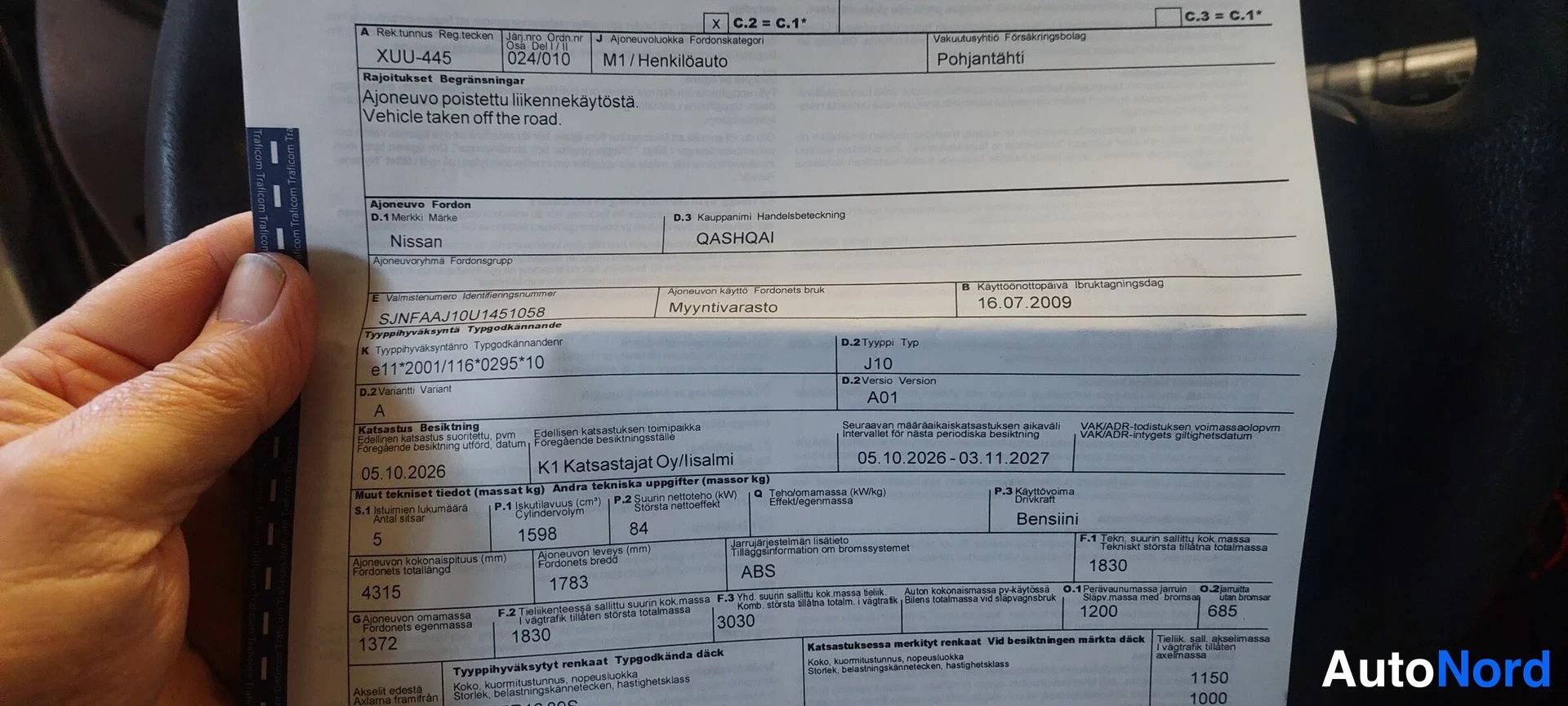 Hopea Nissan Qashqai 2009, kuva 13