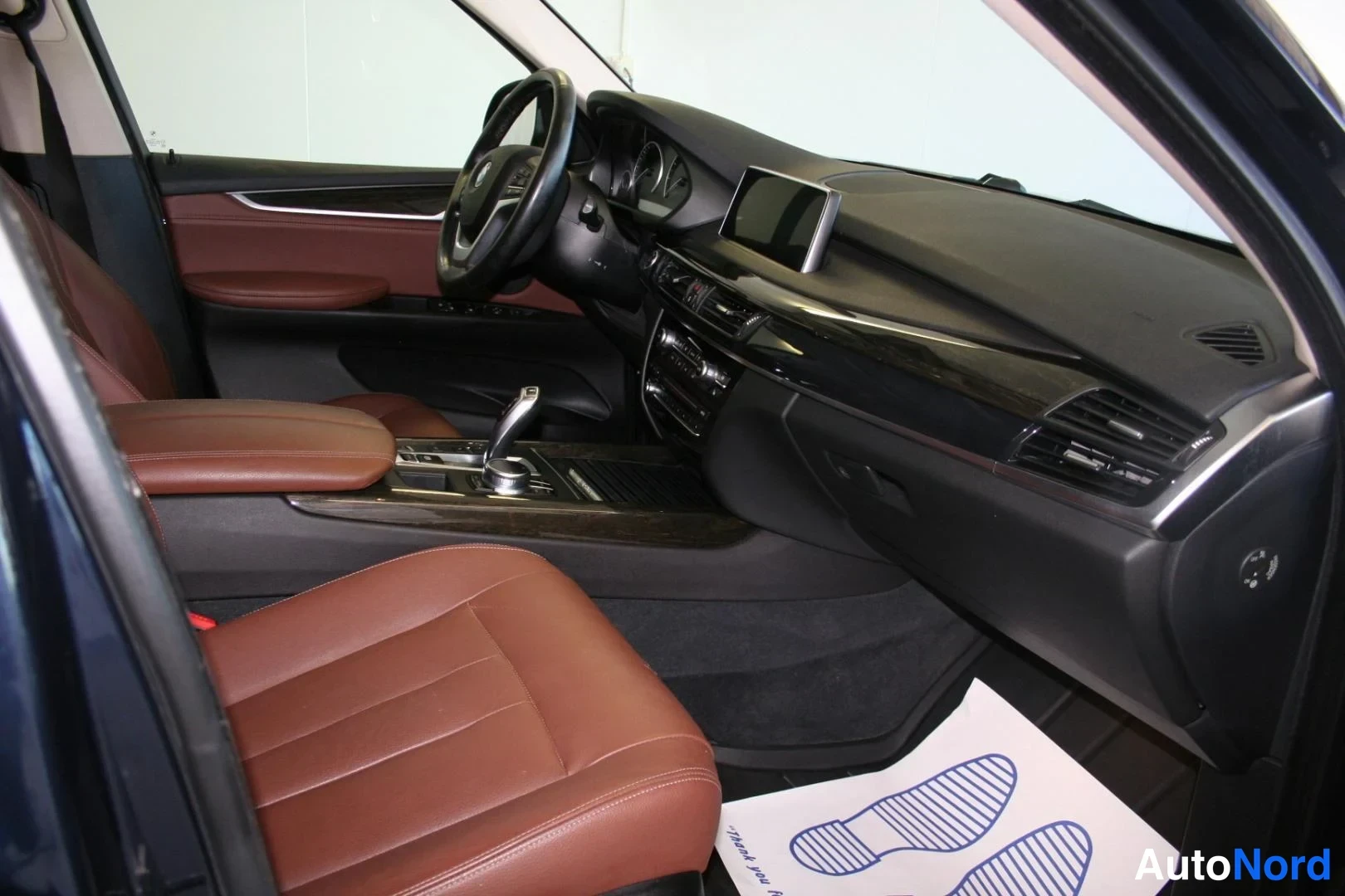 Blå BMW X5 xDrive40e 2017, förarplats, bild 12
